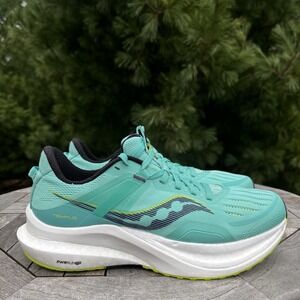 Saucony Tempus Running Shoe Womens Sz 10 Mint Green Acid Walking Sneaker Comfort